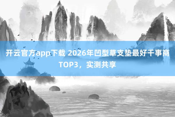 开云官方app下载 2026年凹型草支垫最好干事商TOP3，实测共享